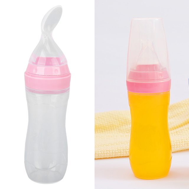 Food Feeder Elderly ,Food Feeder, Food Feeder Elderly Feeder Silicone One Handed Operation Scale Design Feeder With Soft Spoon For Elderly PatientsBlue