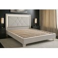 thumbnail image 2 of K-Living Bash Queen Bed in Fog Linen Fabric with LED Light, Box Spring Not Required, Adult Queen Bed, 2 of 6