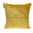 thumbnail image 1 of HomeRoots 402899 Yellow Chunky Geo Stitched Velvet Decorative Throw Pillow, 1 of 1