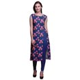 thumbnail image 1 of Bimba Kurta Sans Manches Imprimée Kurti Droite pour Femmes Vêtements d'Été Indiens, 1 of 6