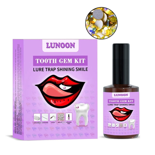 SharkTRUE Quick-Start DIY Tooth Gem Set: Durable, Safe, & Glossy Finish for a Brighter Smile