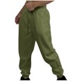 thumbnail image 1 of FAIWAD Men's Cargo Fleece Sweatpants Drawstring Stretch Elastic Waist Jogger Solid Color Sports Trousers, 1 of 4