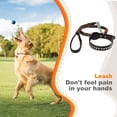 thumbnail image 3 of Ruiboury Pet Collar and Leash Set Modern for Large Medium Animal Leather Training Rope and Choker Kit Anti-slip black, 3 of 6