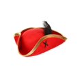 thumbnail image 3 of Red Skull and Crossbones Pirate Hat, 3 of 3
