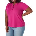 thumbnail image 1 of Lee Riders Women's Plus Short Sleeve Knit Polo, 1 of 3