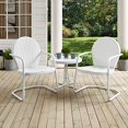 thumbnail image 5 of Crosley Furniture Griffith 3 Piece Metal Patio Conversation Set in White, 5 of 5