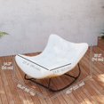 thumbnail image 3 of Outsunny Outdoor Rocking Chair, Oversized Patio Egg Chair, Cream White, 3 of 10