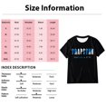 thumbnail image 2 of T-shirts pour Femmes Trapstar T-Shirt Imprimé pour Femmes Décontracté Graphique Filles Juniors Manches Courtes T-Shirt Fantaisie Hauts avec Col Rond (Marine, 2TG), 2 of 3
