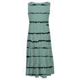 thumbnail image 5 of SMihono Robes Bohèmes d'Été Femmes Grande Taille Mode Femmes Décontracté Aguichant Col Carré Robes Imprimées Robe d'Été Sans Manches à Enfiler, 5 of 5