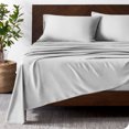thumbnail image 2 of Bare Home Bamboo Sheet Set - Made from Rayon Fibers - Deep Pockets - 4 Piece - King, Cloud Gray, 2 of 7