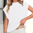 thumbnail image 3 of Womens Mock Neck Sleeveless Sweater Vest - Lightweight Ribbed Knit, Casual Summer Short Cap Sleeve Pullover Tank Tops - Versatile for Daily & Work Occasions, 3 of 6