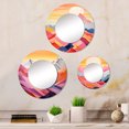 thumbnail image 1 of Designart "Rêve de Lever de Soleil parmi les Montagnes" Ensemble de Miroirs Ronds de Montagnes - Ensemble de Décor Mural de Miroirs Ronds Multicolores Traditionnels pour Chambre, 1 of 5