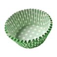thumbnail image 2 of 100 Pack - Cake Liners & Baking Cups - Polka Pattern Paper Cupcake Wrappers, Decorative Baking Supplies for Parties & Celebrations, Green, JKODE, 2 of 8
