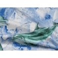 thumbnail image 5 of oneOone Rayon Medium Blue Fabric Whale Sewing Material Print Fabric By The Yard 56 Inch Wide, 5 of 5