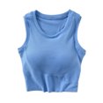 thumbnail image 1 of SwiftWear Womens U Back Sports Shaping Bras Padded High Neck Crop Workout Cotton Tank Tops, 1 of 7