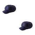 thumbnail image 4 of yingyy Peaked Caps Retro Fashion Breathable Woolen Octagonal Hats Beautiful Lines Easy Matching Sun for Visor Design Headgear Tibetan Green 2Set, 4 of 6