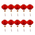 thumbnail image 2 of EGNMCR Décoration de Pièce, Décoration de Maison, Lanterne Chinoise Suspendue 10 Pcs Lanternes en Papier Rouges Décoration du Nouvel An Chinois pour Festival du Printemps Suspension Mariage et Décoration de Restaurant Lanterne en Papier Légère, 2 of 9