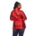 thumbnail image 3 of White Mark Women's Metallic Puffer Coat, 3 of 6