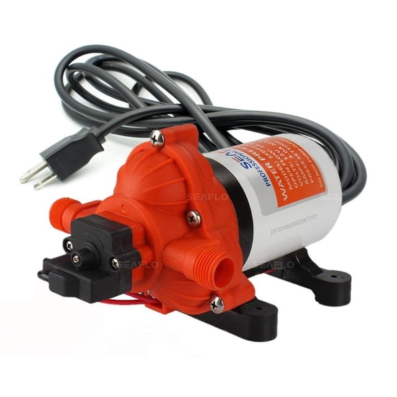 SEAFLO 33-Series Industrial Water Pressure Pump w/Power Plug for Wall Outlet - 115VAC, 3.3 GPM, 45 PSI