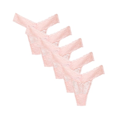 Womens Sexy Thong String Trousers Pack Lace Soft Lingerie Underwear Pack Of 5