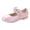 Pink, variant on GiLiling Girls Mary Jane Princess Dress Shoes, Closed-Toe Ballet Flats with Flower Accent, Low Block Heel for Parties Wedding (White, 11-11.5 Years)