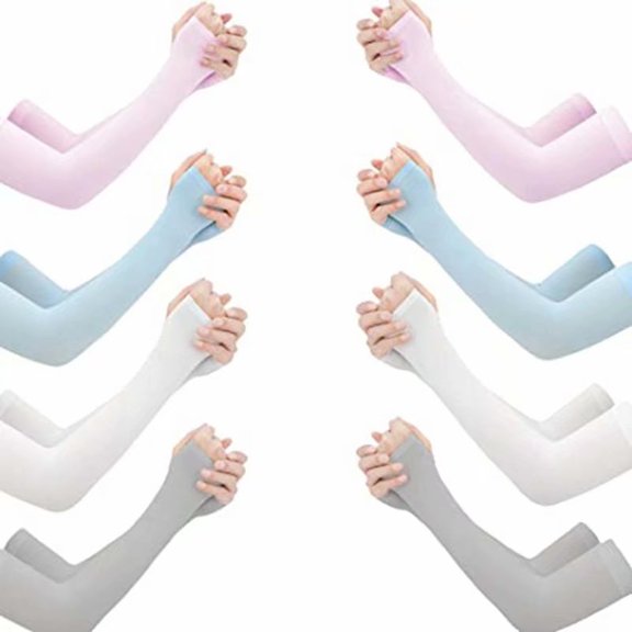 50 Paires de Manchons Longs Anti-Soleil Protection UV Manchons Rafraîchissants pour Bras - Cache-Pouce Anti-Soleil pour Course, Vélo, Vélo, Jardinage, Randonnée, Golf, Baseball, Sports de Plein Air