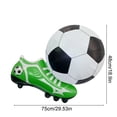 thumbnail image 3 of HCBY Soccer Themed Balloon Set, Plastic yet Leak-proof Aluminum Foil Model, Tightly Sealed Air Structure, Flexible Reusable Material, Long-lasting Inflatable Ball for Sports Venue Decoration, 3 of 6