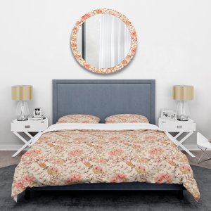 Designart 'Oriental Floral Paisley' Mid-Century Duvet Cover Set