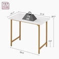 thumbnail image 3 of BestOffice Computer Desk, Home, Modern Simple Style for Home Office Study Writing, Gold, 3 of 7