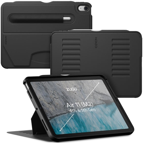 ZUGU CASE for iPad Air 11 (M3 2025 / M2 2024) iPad Air 4 & 5 10.9 Inch (2020/2022) - Protective, Ultra Thin, Magnetic Stand, Sleep/Wake Cover with Ap