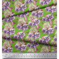 thumbnail image 3 of Soimoi Satin Silk Fabric Insect,Pansy & Yellow Flower Floral Print Fabric by the Yard 42 Inch Wide, 3 of 3