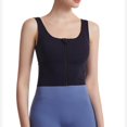 thumbnail image 2 of facefd Womens Front Zip Sport Bra Comfy Padded Shapewear Stretch Crop Top Vest, 2 of 8