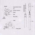 thumbnail image 3 of jinwen 5-section Mini Folding ing Rod Reel Combo Set Pocket Collapsible ing Red, 3 of 6