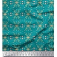thumbnail image 1 of Soimoi Green Velvet Fabric Heart Leaves Printed Fabric 1 Yard 58 Inch Wide, 1 of 3