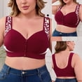 thumbnail image 1 of Bra for Women Front-Button Lingerie for Casual Home Comfort with Seamless Backless Design and Adjustable Straps, 1 of 7