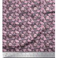 thumbnail image 1 of Soimoi Velvet Fabric Flower Artistic Printed Fabric 1 Yard 58 Inch Wide, 1 of 3
