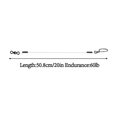 thumbnail image 2 of Bgsha 20LB-80LB FluoroFishing Leader for Saltwater Freshwater with Twists Snap, 2 of 7