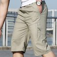 thumbnail image 3 of Diufon Men's Athletic Shorts Drawstring Waisted Outdoor Sport Shorts Spring Summer Hiking Shorts with Pockets, 3 of 7