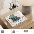 thumbnail image 3 of WAMPAT Night Stands for Bedrooms Set of 2 End Tables with USB Charging Station,2 Drawer Nightstands Wooden Bedside Table,Farmhouse Side Table for Living Room,Oak, 3 of 7