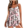 thumbnail image 1 of QIPOPIQ Tankini pour Femmes Maillots de Bain Conservateurs Imprimé à Bretelles Croisées dans le Dos Ensemble Deux Pièces Maillots de Bain Robe de Bain Maillot de Bain Deux Pièces Liquidation d'Été, 1 of 4