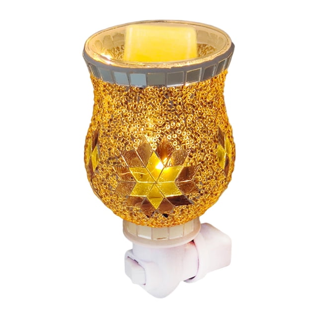GUOOL Warmer Lamp Creative Usplug Candle Burner Mosaic Night Light E