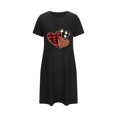 thumbnail image 1 of RXMEKW Chemise de Nuit Ample à Manches Courtes pour Femmes avec Imprimé sur la Poitrine en Polyester Spandex, 1 of 5