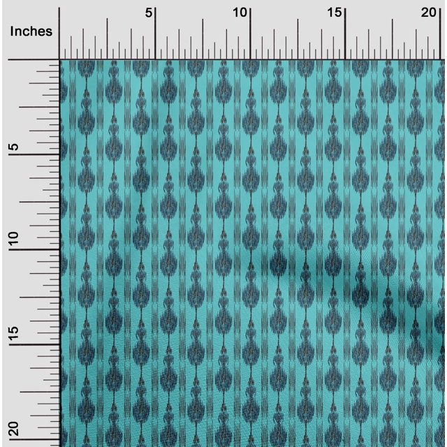 oneOone Polyester Lycra Fabric Stripe Ikat Print Fabric By The Yard 56 Inch Wide
