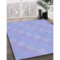 thumbnail image 3 of Ahgly Company Tapis d'Intérieur Lavable à la Machine, Carré, Transitionnel, Bleu Ardoise Clair, Tapis de Zone, 5 Pieds Carré, 3 of 7