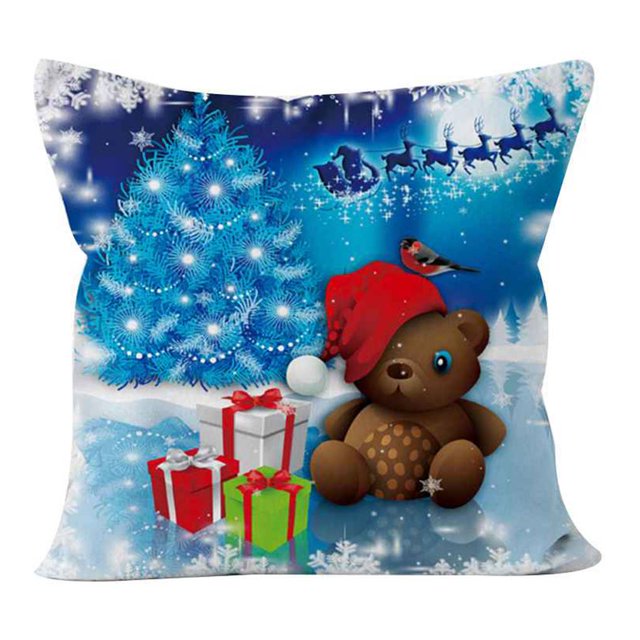 VONKY Housse de Coussin de Noël Dessin Animé Housse de Coussin Décorative Impression Numérique