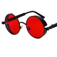 thumbnail image 4 of lionlar Circle Round Sunglasses Men Women Goggles Round Lens Protection Black Red, 4 of 4
