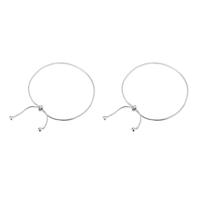 Transemion Sterling Silver Anklet Adjustable Snake Anklet For Gift Gift For Loved Ones 2Set