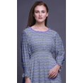 thumbnail image 5 of Bimba Leaves Ladies Printed Boho Gypsy Summer Smocked Maxi Long BeachDress-Medium, 5 of 5