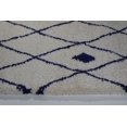 thumbnail image 3 of Ladole Rugs Trellis-Dots Pattern Soft Durable Innovatie Area Rug Carpet in Ivory-Navy Blue, 3 of 4
