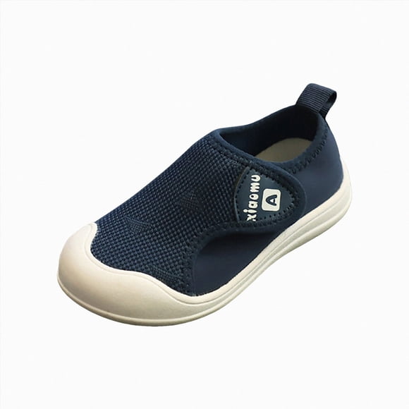 Kogui Boys Shoes Youth Big Kid Boys Lightweight Breathable Sneakers Strap Athletic Shoes Size 1 (Blue,Big Kids 1)